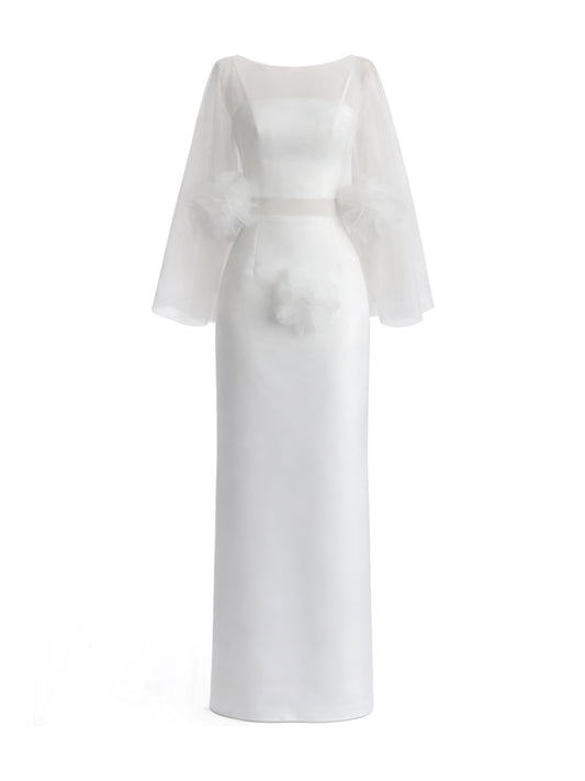 Clavel Top and Long Skirt Set with Cape